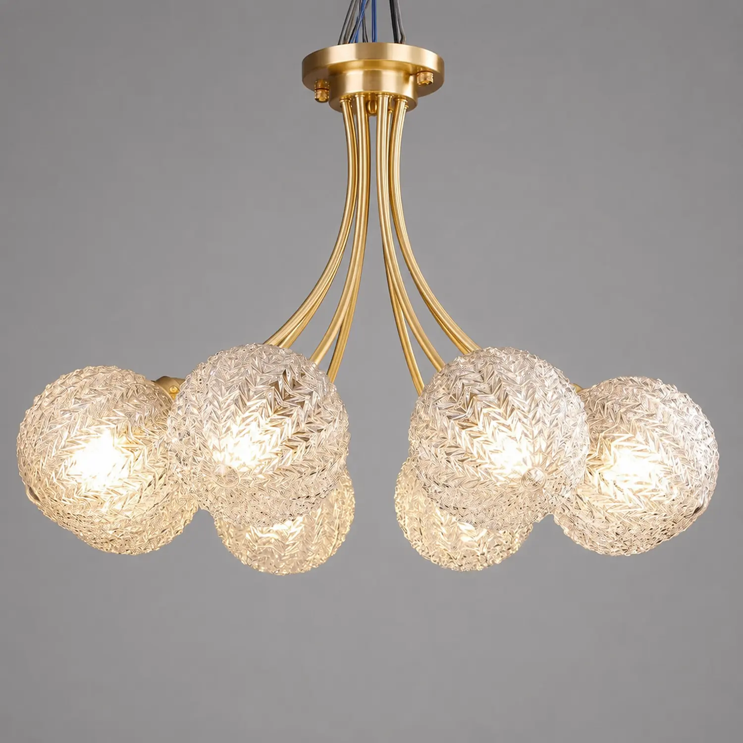 Mid Century Circle Metal Chandelier For Living Room - Lumpaz