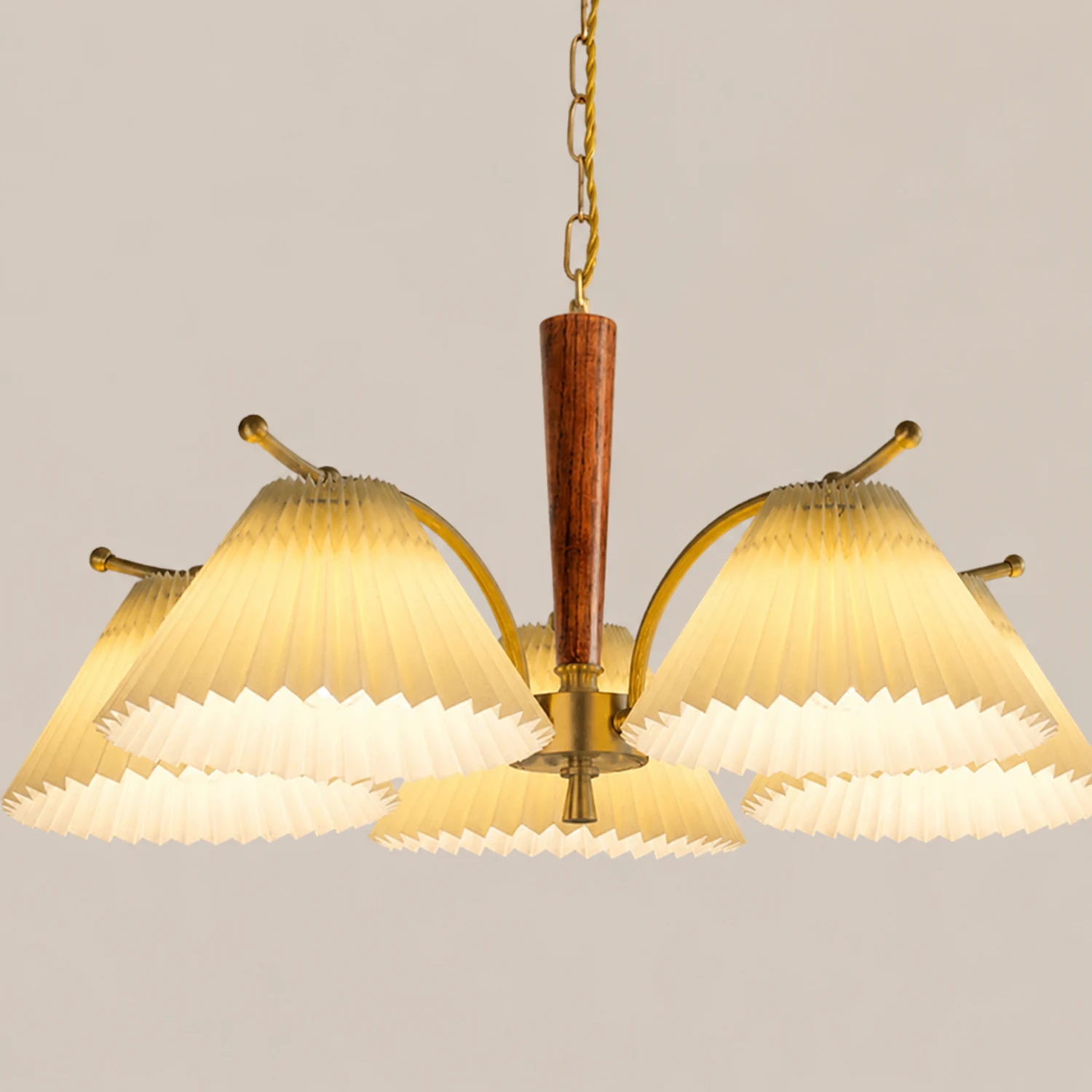 Decoration Pleated Lampshade Dining Room Chandelier Light - Lumpaz