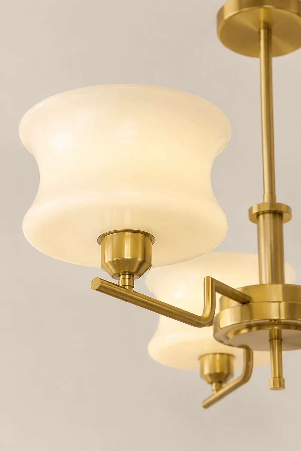 Nordic Belue Brass Glass Chandelier For Dining Room - Lumpaz