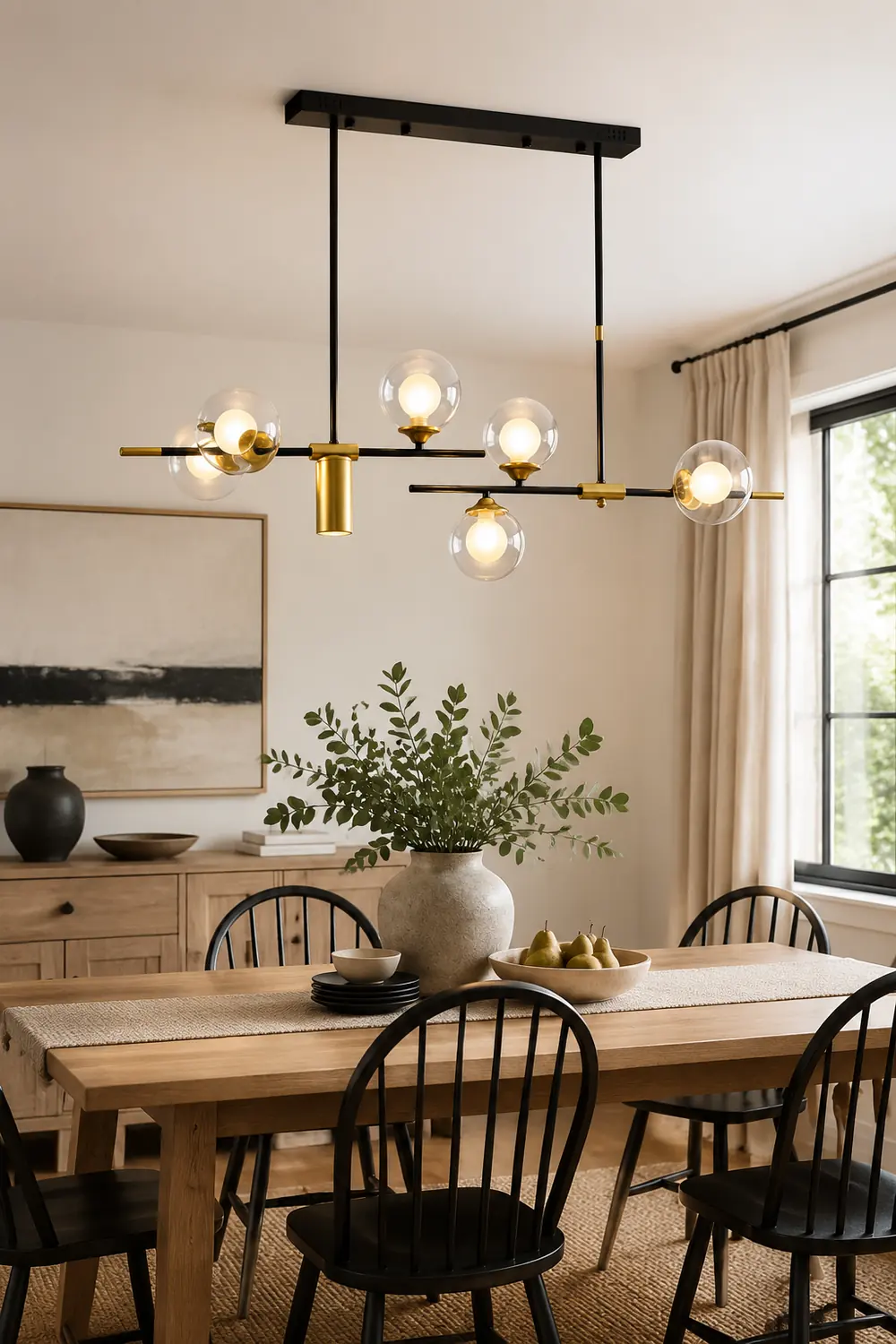 Brass Contemporary LED Chandelier Sputnik Chandelier 7-Light - Lumpaz