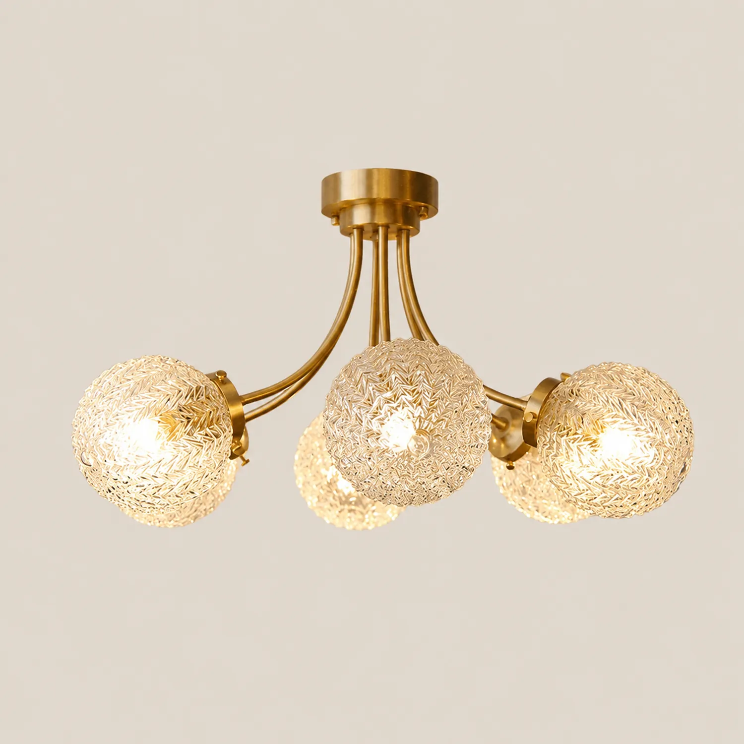 Mid Century Circle Metal Chandelier For Living Room - Lumpaz