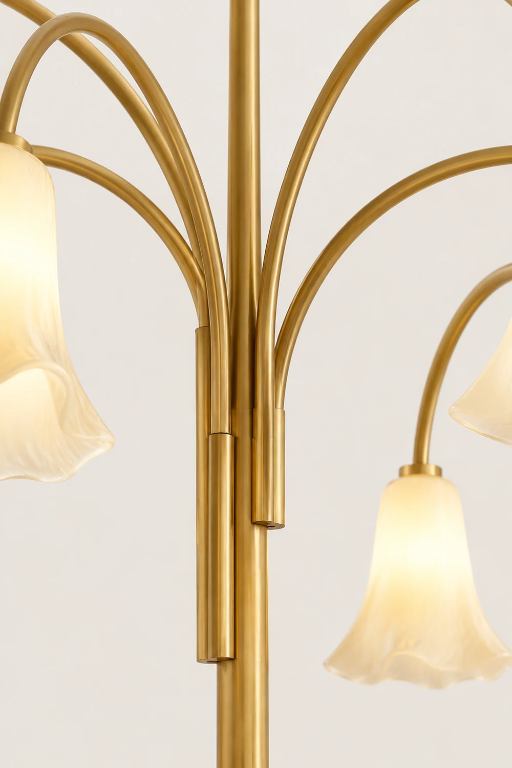 French Vintage Glass Flower Bedroom Chandelier Bauhaus Chandeliers - Lumpaz