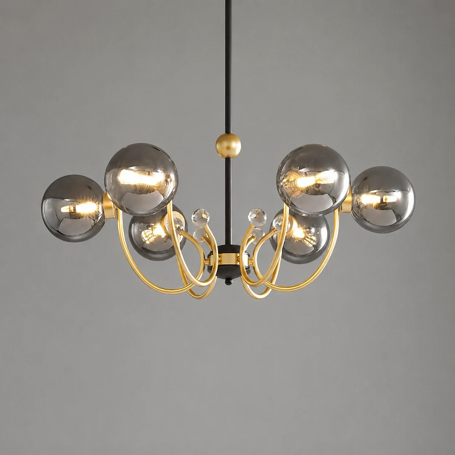 Black Adjustable Sputnik Chandeliers - Lumpaz