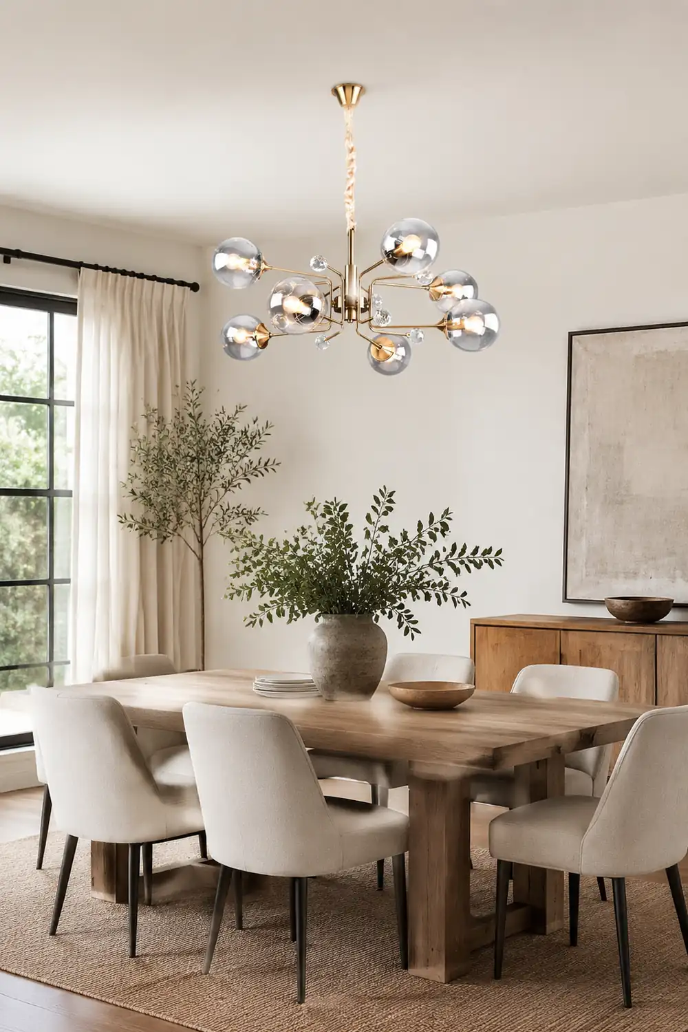 Gold Glass Modern LED chandelier - Lumpaz