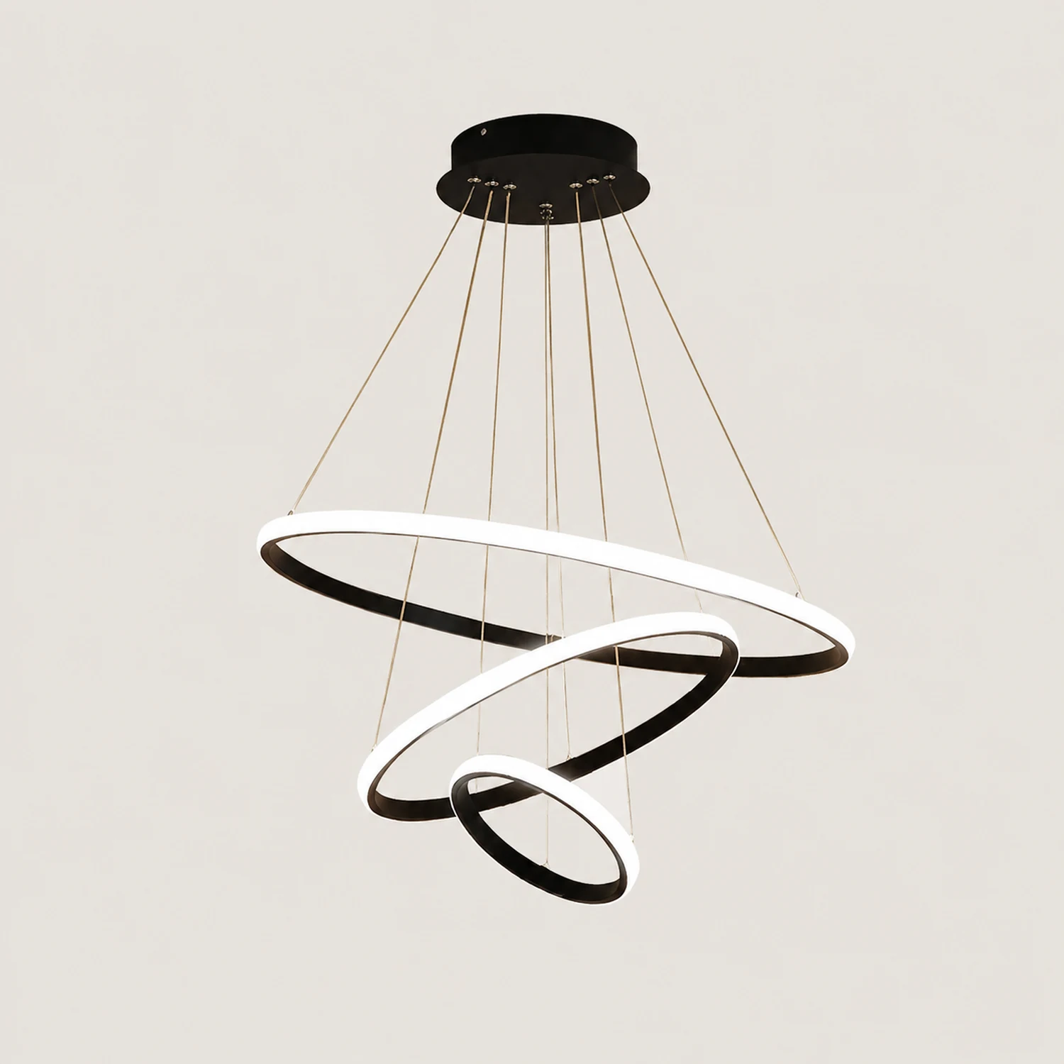 LED Ring Pendant Light Suspended Hanging Ring Chandelier - Lumpaz
