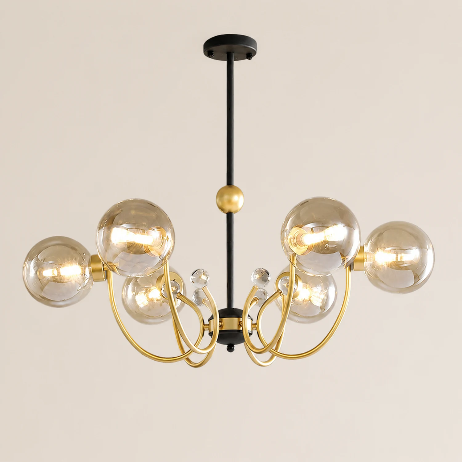 Black Adjustable Sputnik Chandeliers - Lumpaz