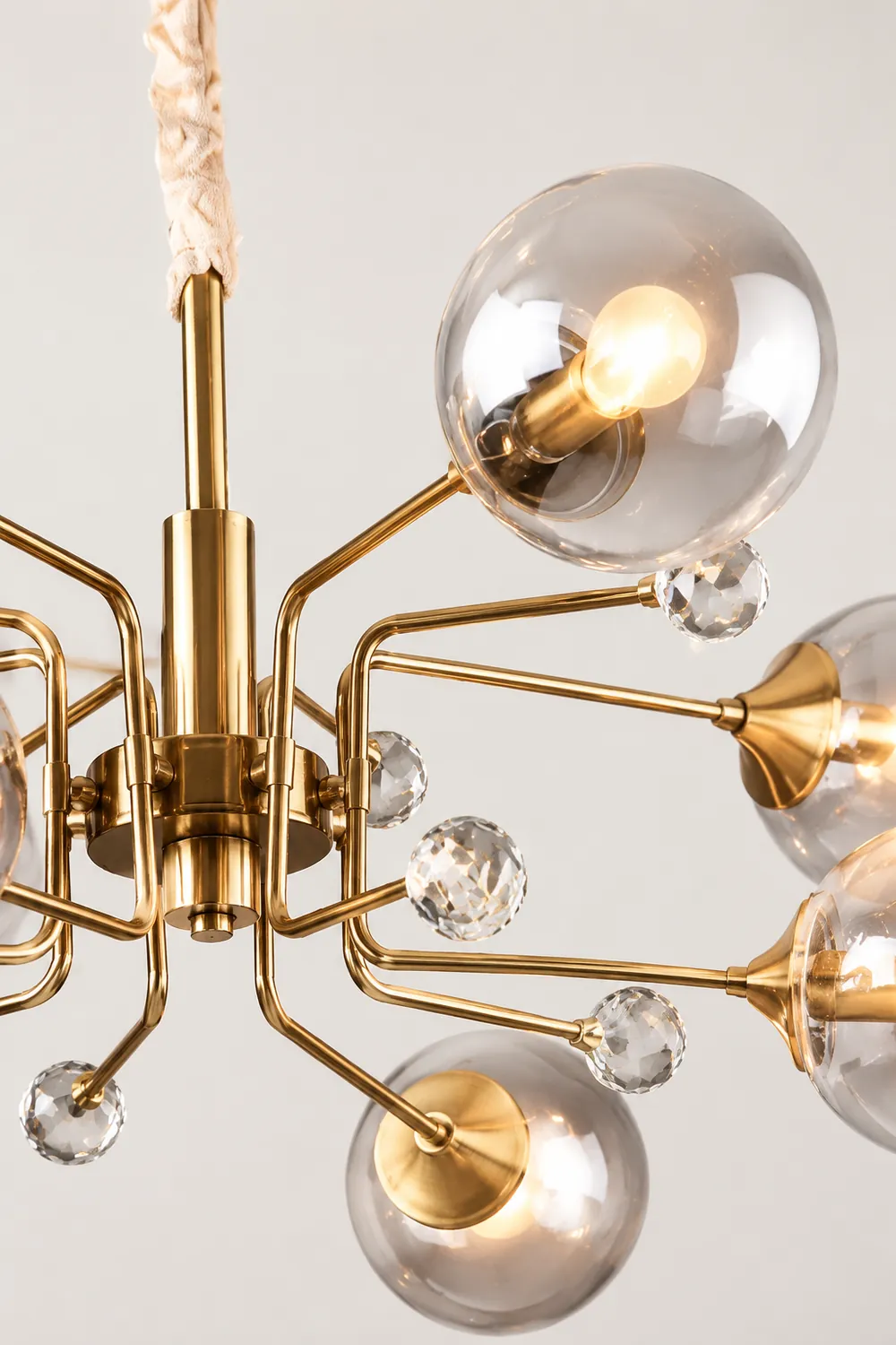Gold Glass Modern LED chandelier - Lumpaz