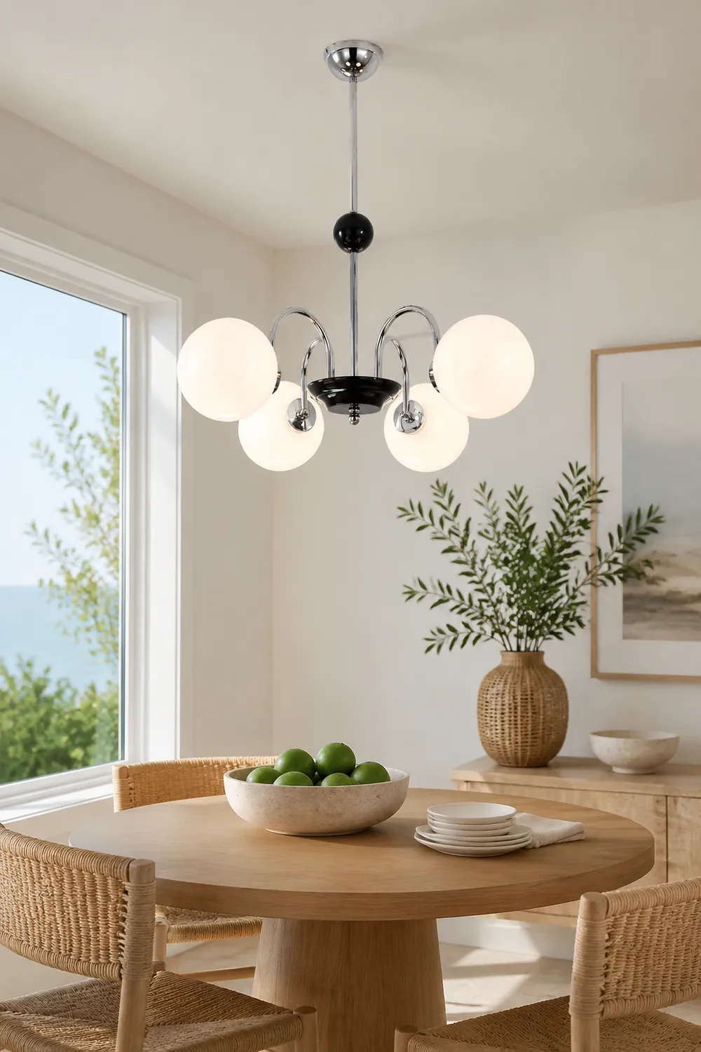 Chrome Chandelier Living Room Lighting Nordic Glass Chandelier - Lumpaz