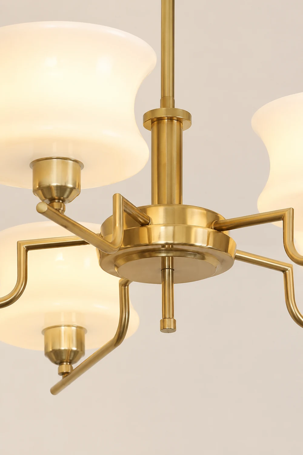 Nordic Belue Brass Glass Chandelier For Dining Room - Lumpaz