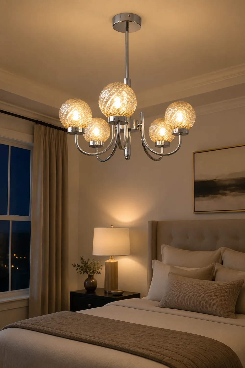 Light Luxury Glass Ball Bedroom Chandeliers - Lumpaz