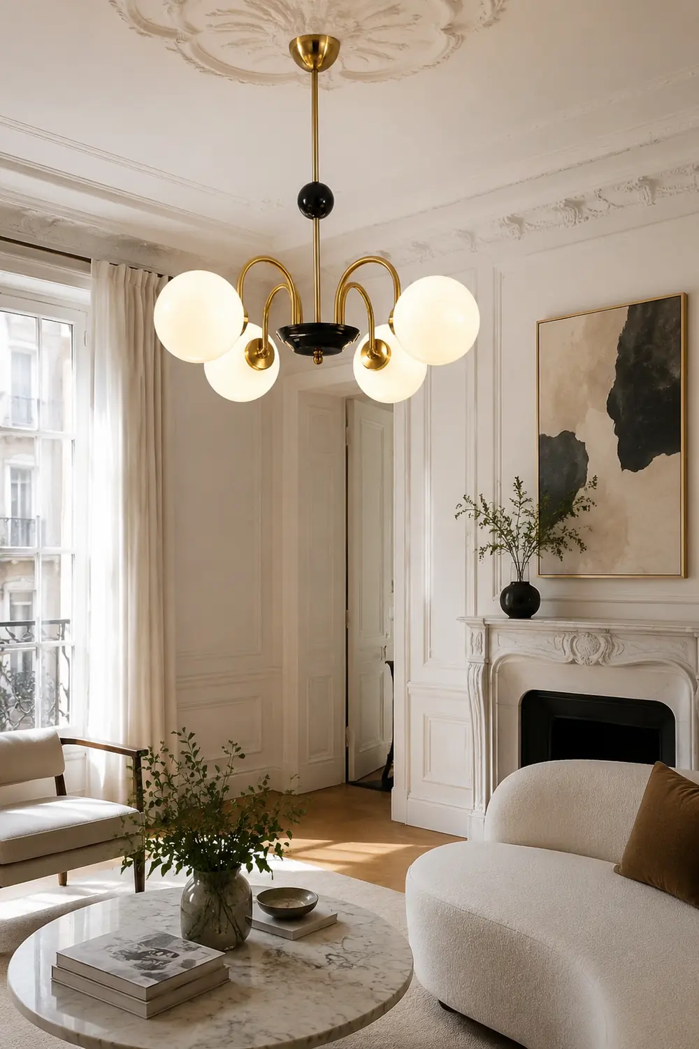 Chrome Chandelier Living Room Lighting Nordic Glass Chandelier - Lumpaz