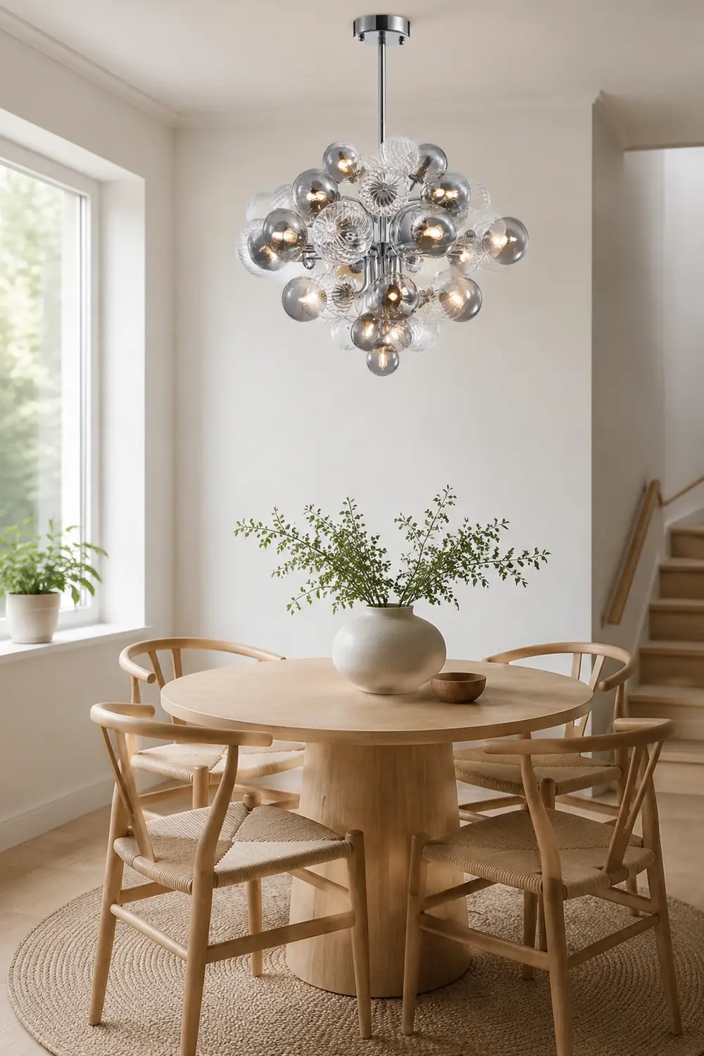 Contemporary Designer Cluster Bubble Glass Chandelier - Lumpaz