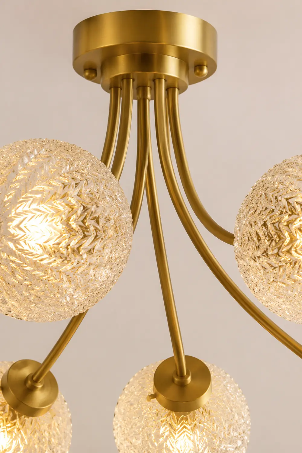 Mid Century Circle Metal Chandelier For Living Room - Lumpaz