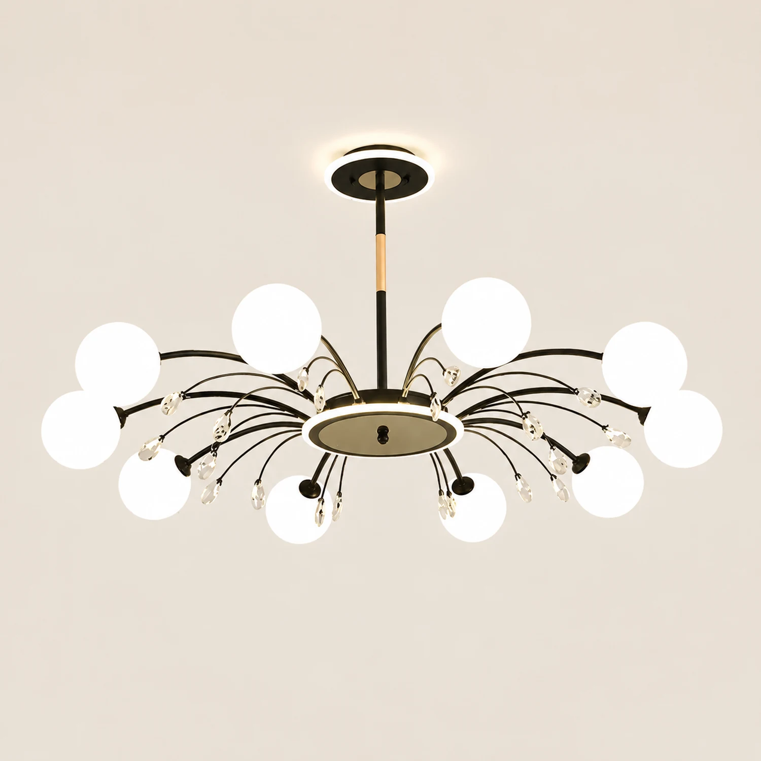 Luxurious Gold Glass Raindrop Chandeliers - Lumpaz