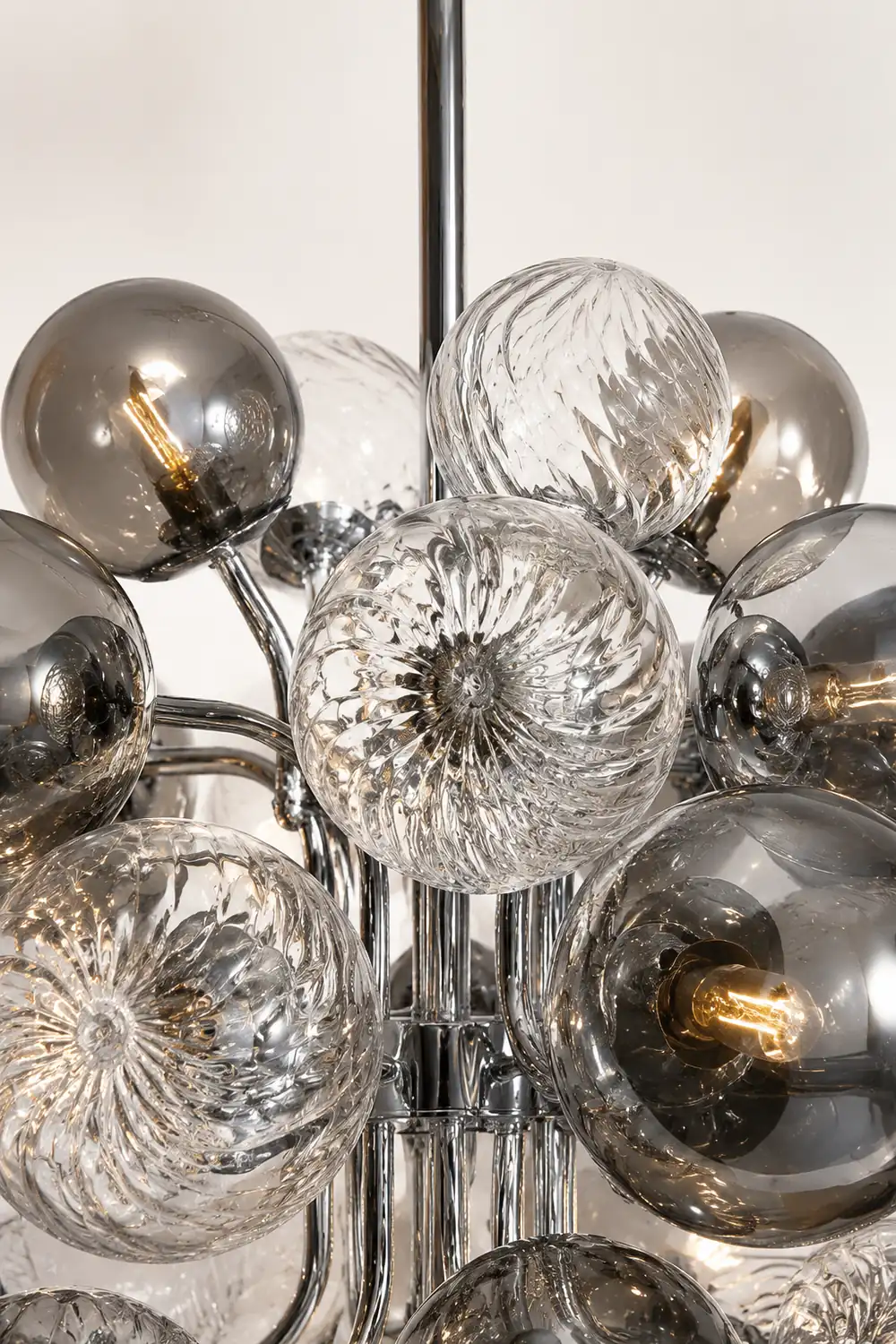 Contemporary Designer Cluster Bubble Glass Chandelier - Lumpaz