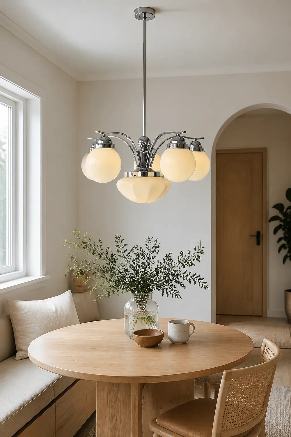 Vintage Ryttenberg Glass Chandelier - Lumpaz