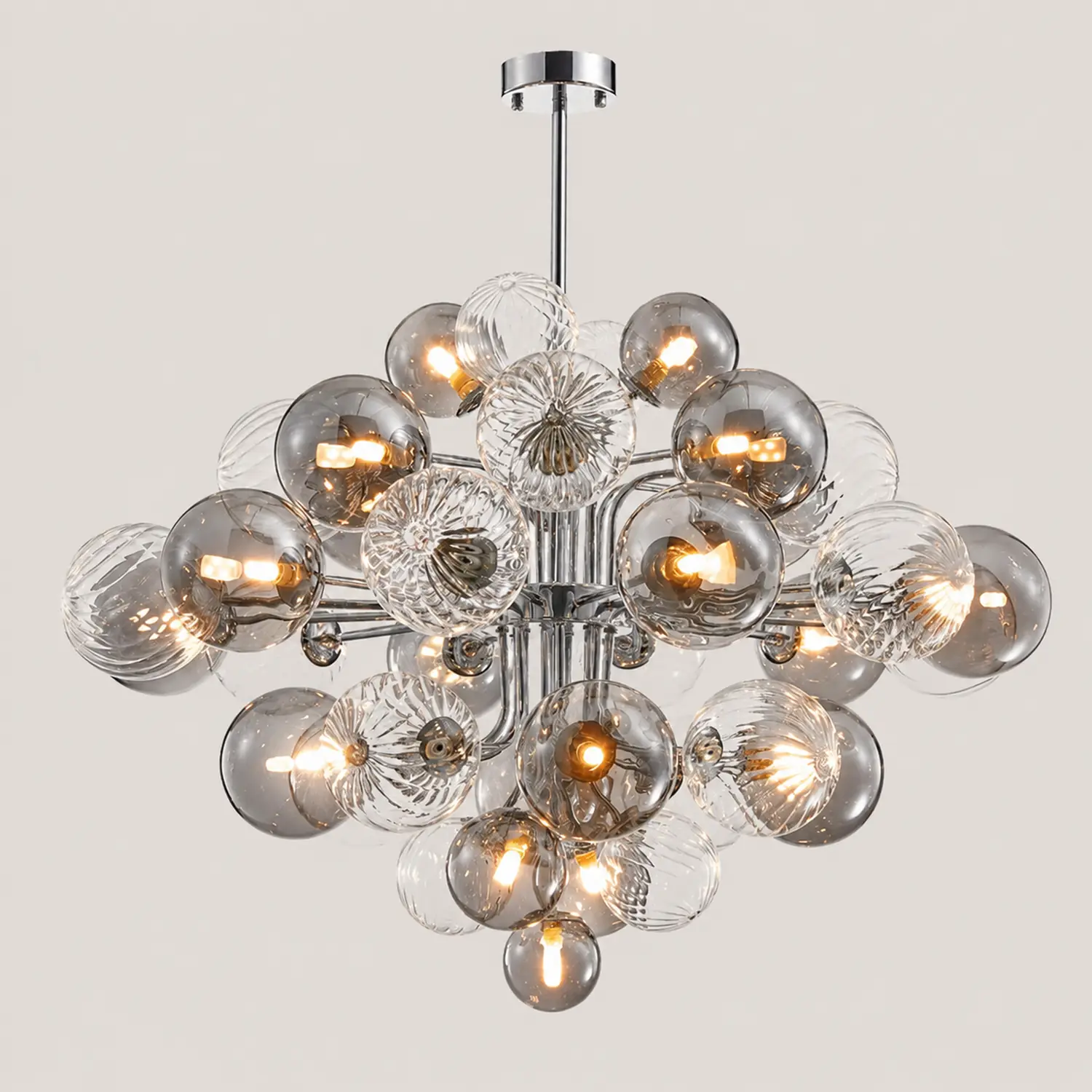 Contemporary Designer Cluster Bubble Glass Chandelier - Lumpaz