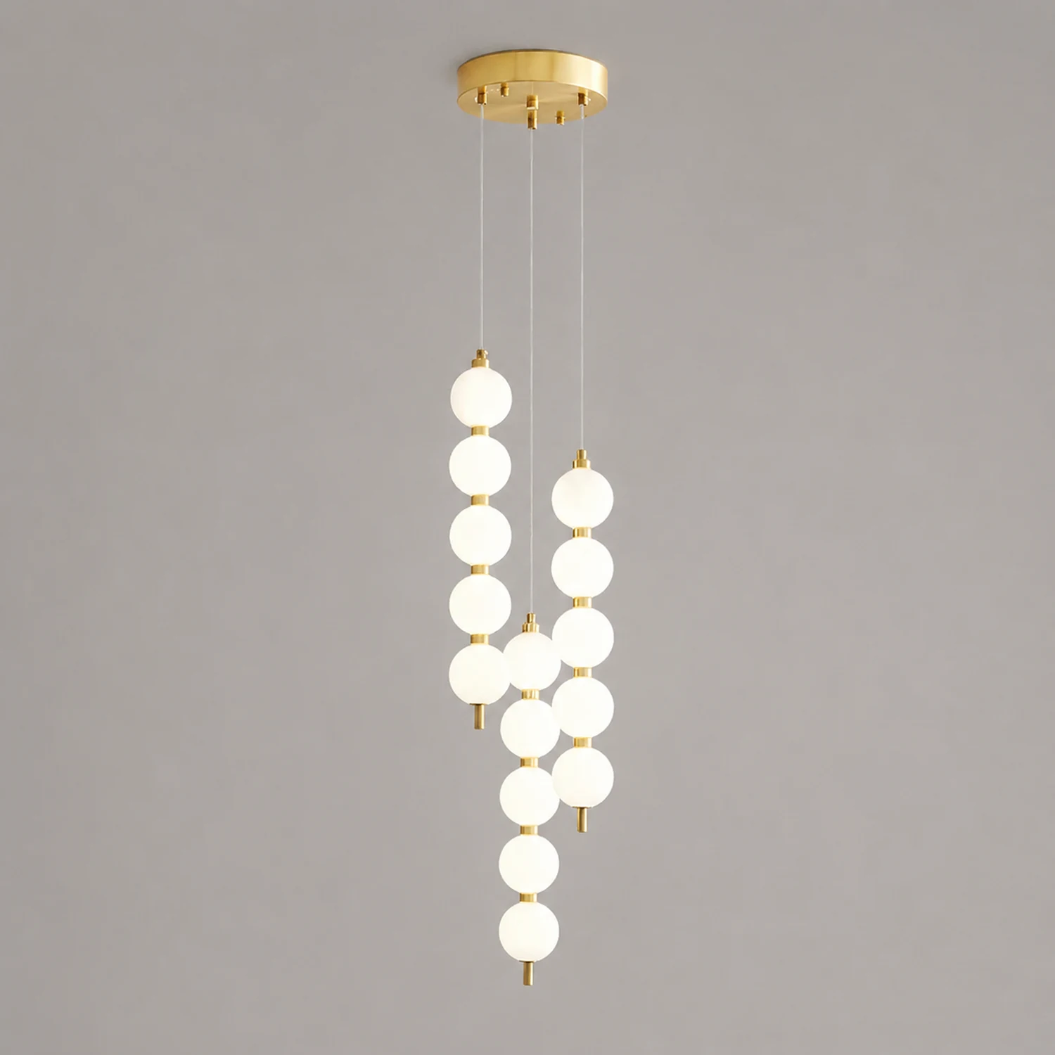Contemporary LED White Ball Pendant Light - Lumpaz