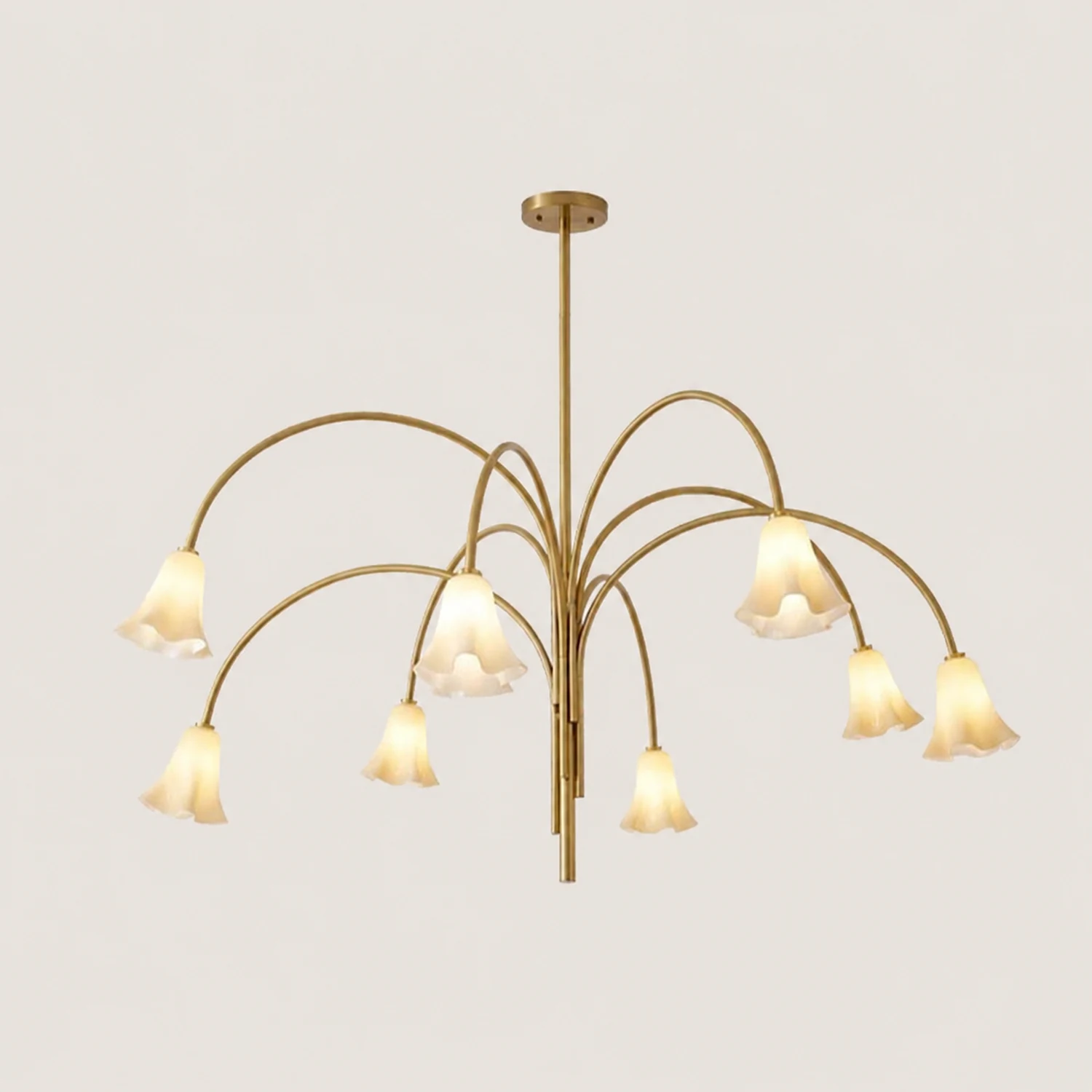 French Vintage Glass Flower Bedroom Chandelier Bauhaus Chandeliers - Lumpaz