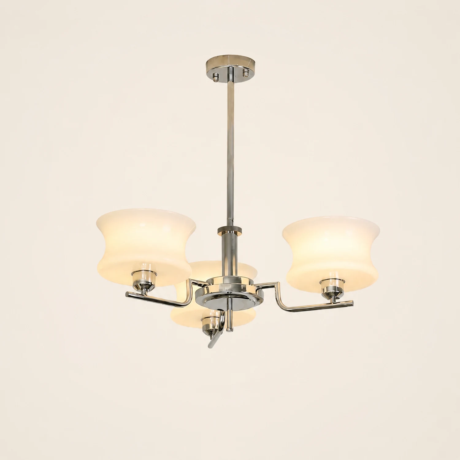 Nordic Belue Brass Glass Chandelier For Dining Room - Lumpaz