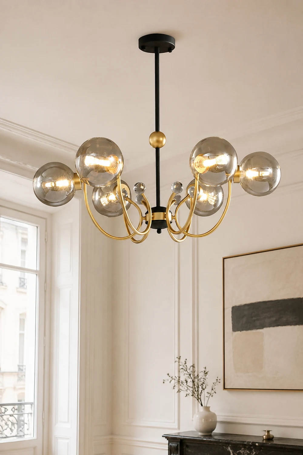 Black Adjustable Sputnik Chandeliers - Lumpaz
