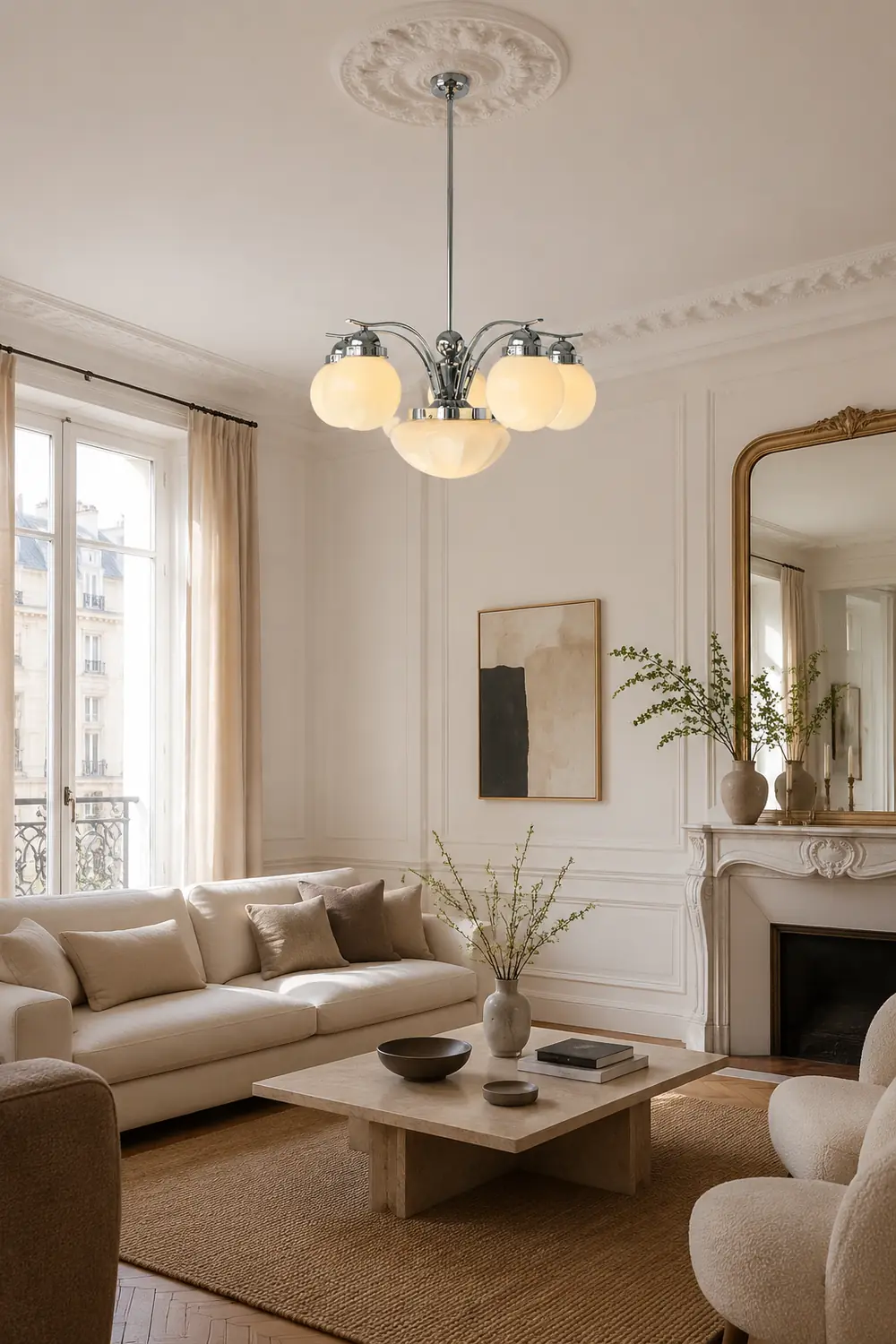 Vintage Ryttenberg Glass Chandelier - Lumpaz