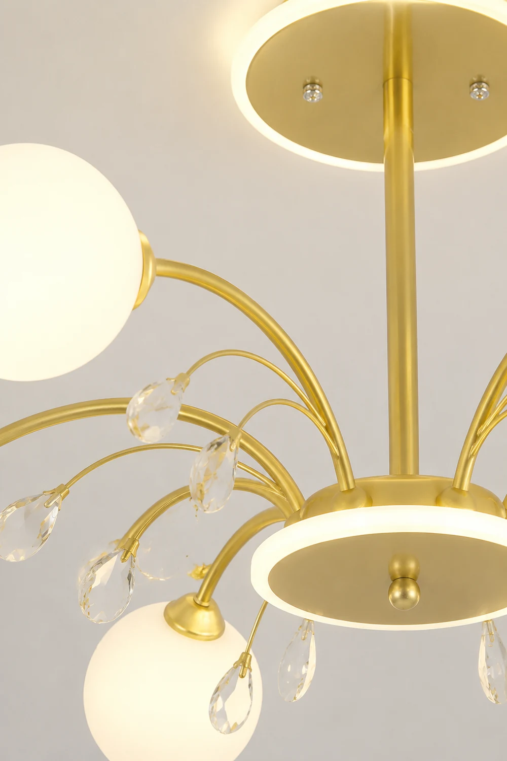 Luxurious Gold Glass Raindrop Chandeliers - Lumpaz