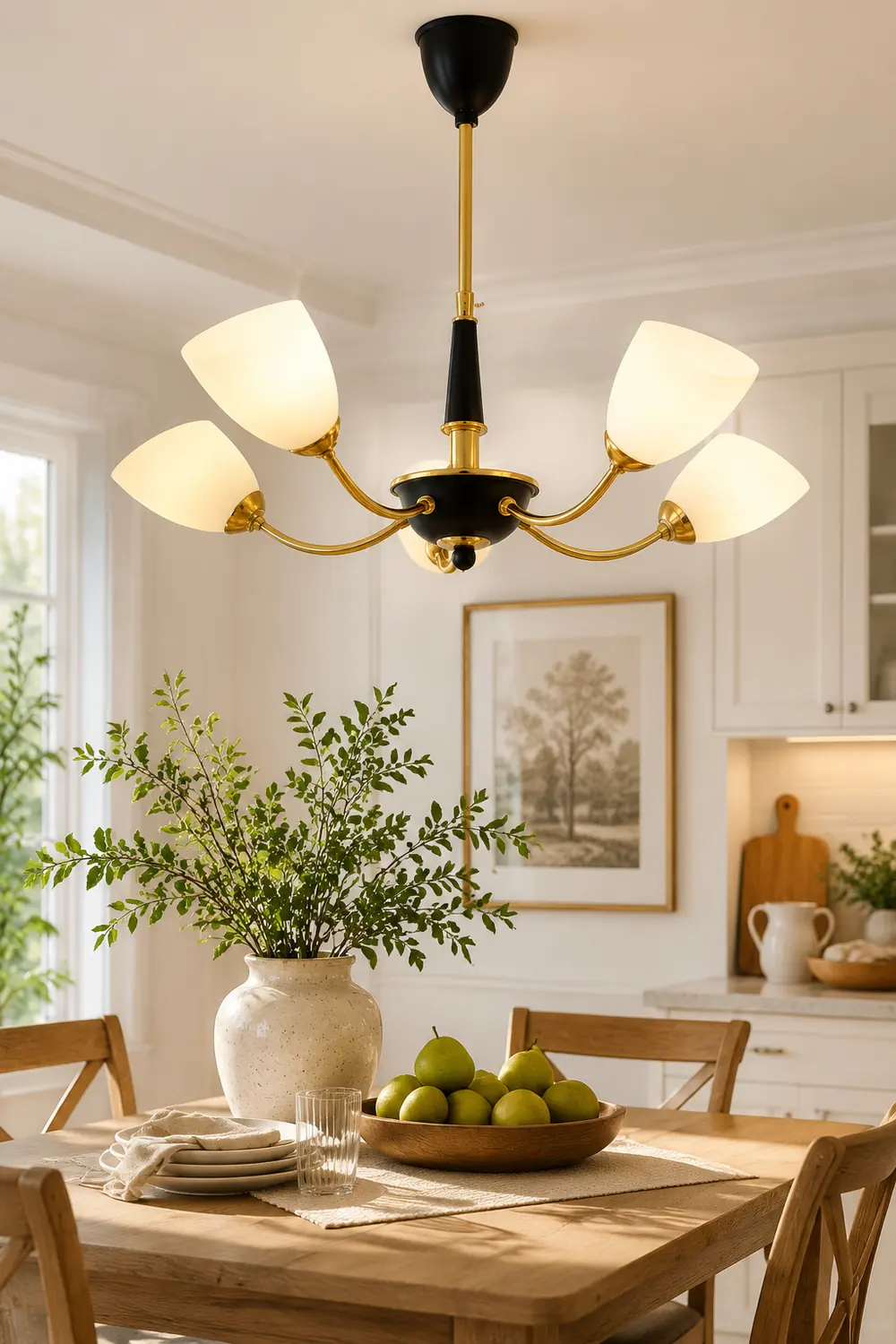 Medieval Modern Simple Black Bedroom Chandelier - Lumpaz