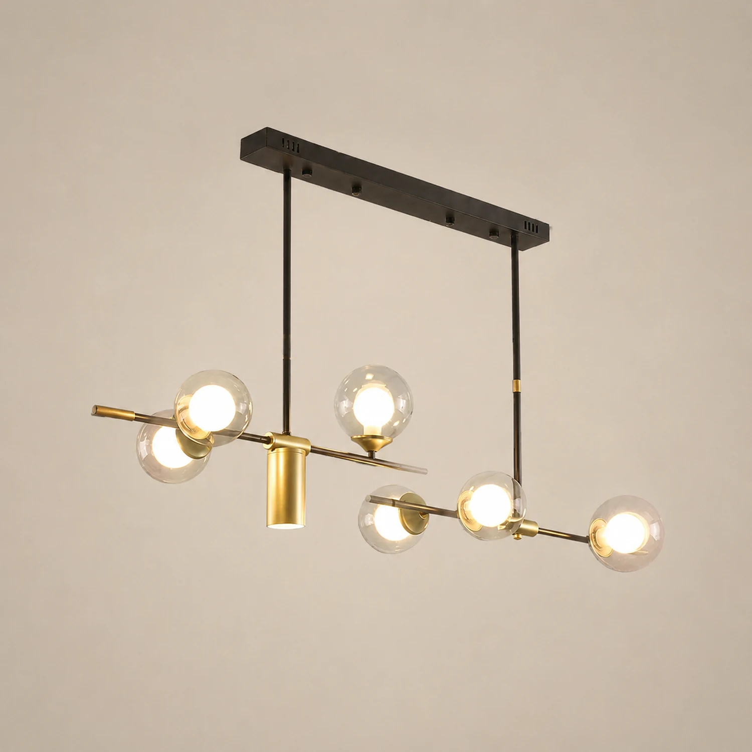 Brass Contemporary LED Chandelier Sputnik Chandelier 7-Light - Lumpaz