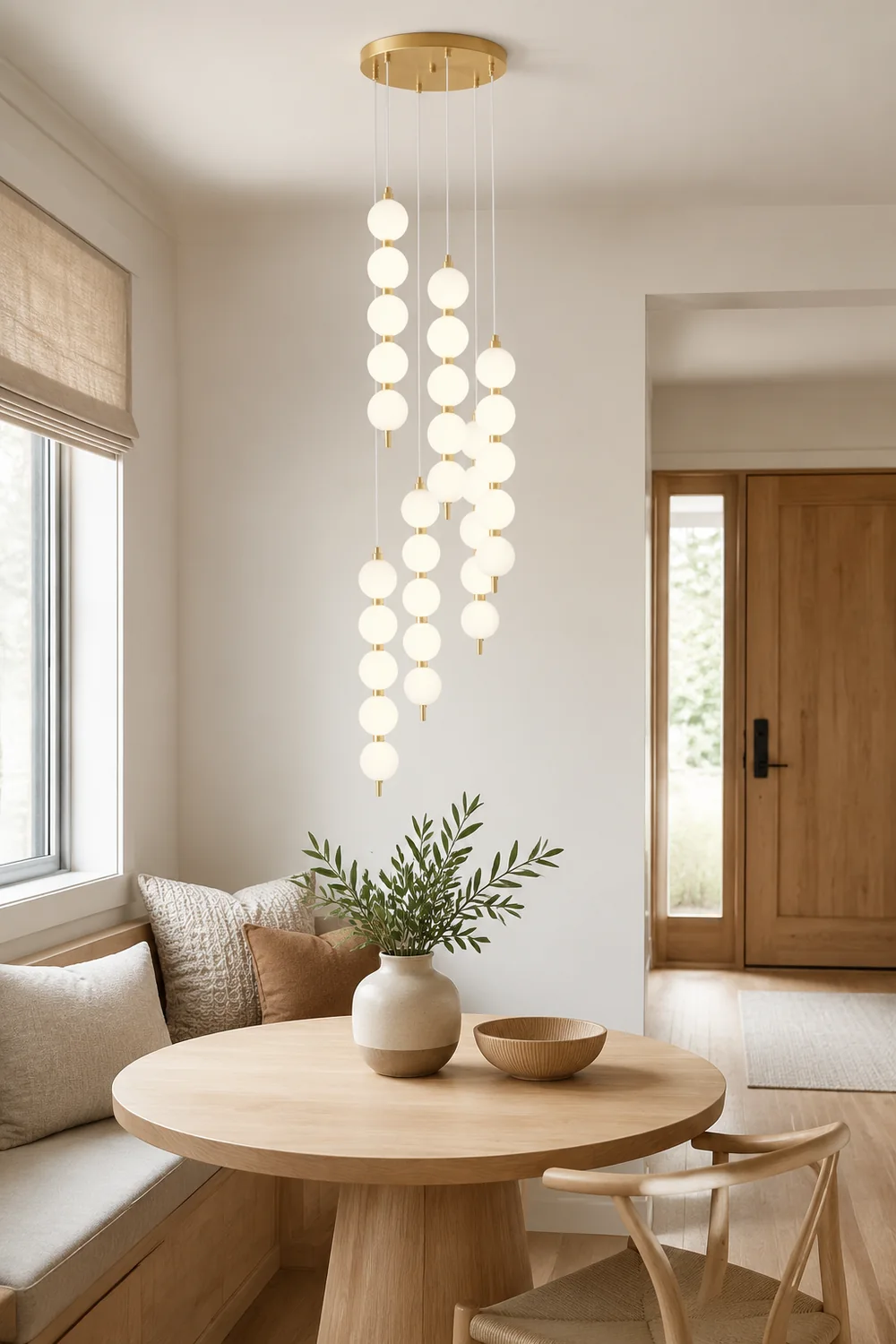Contemporary LED White Ball Pendant Light - Lumpaz