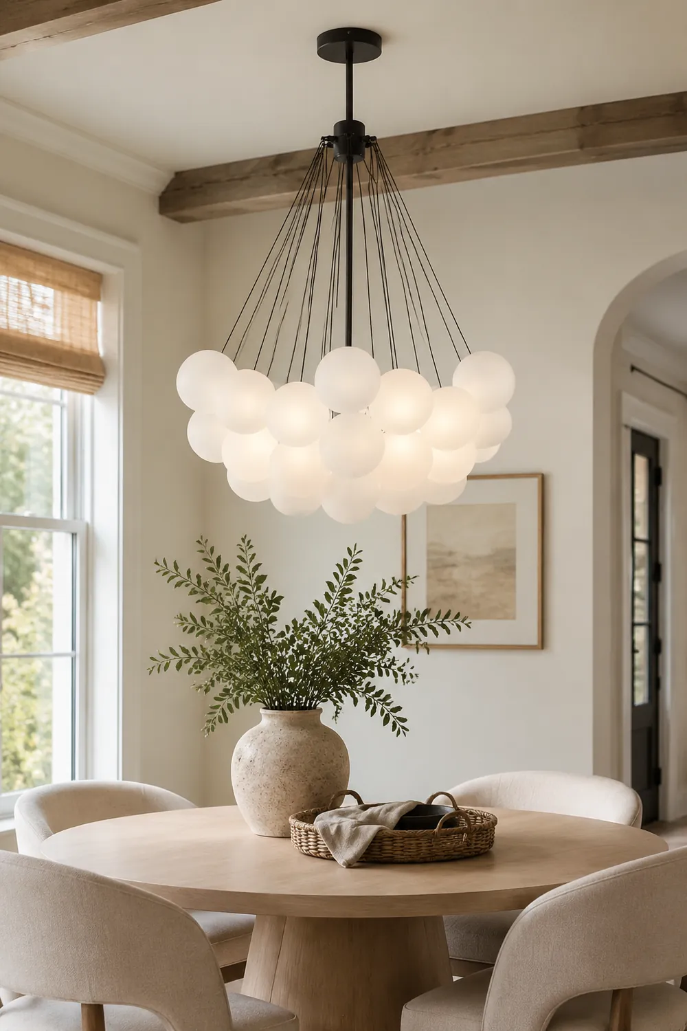 Bubble Chandelier Nordic Frosted Glass Ball Chandelier for Dining Room - Lumpaz