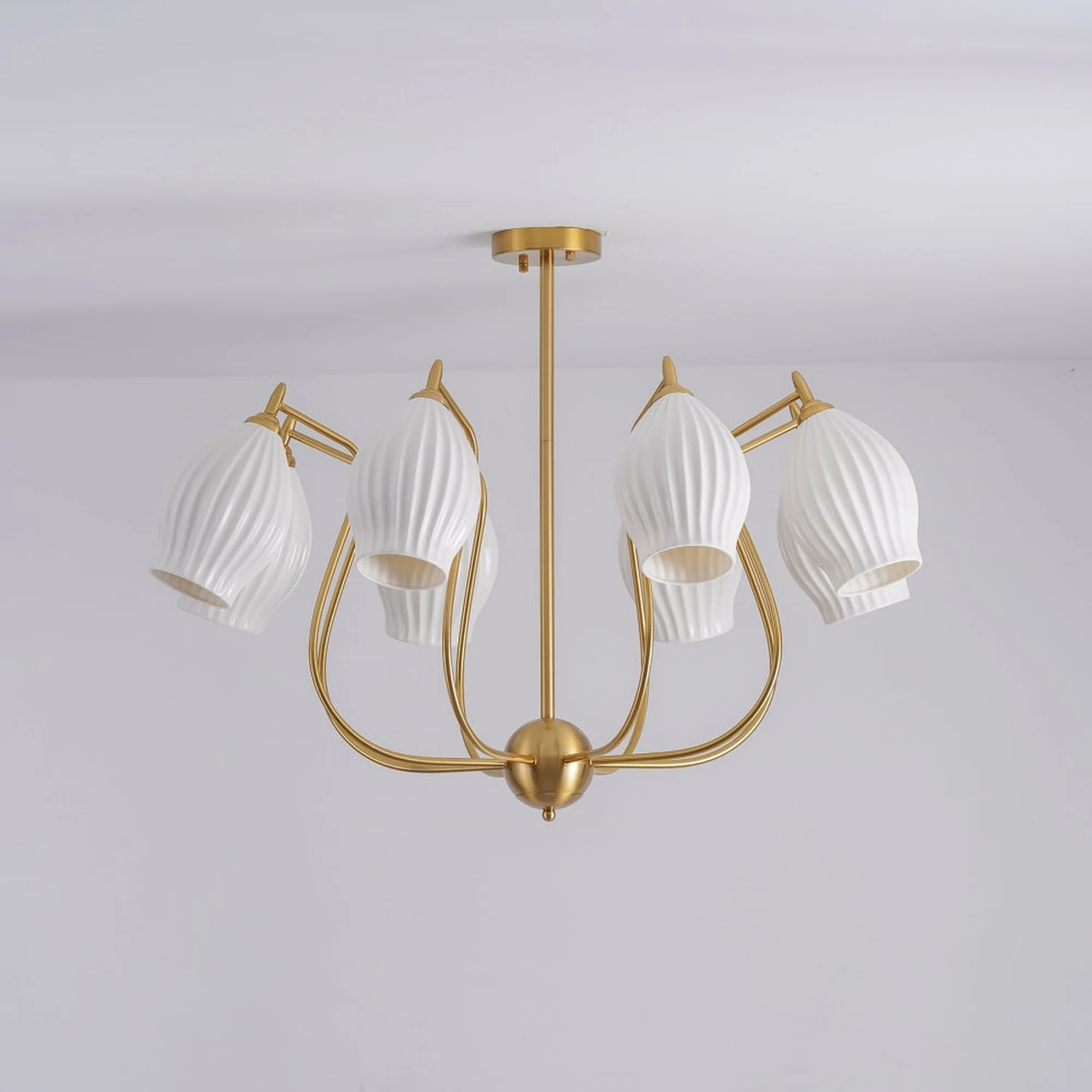 Modern Ceramics Flower shaped Warm Chandelier - Lumpaz