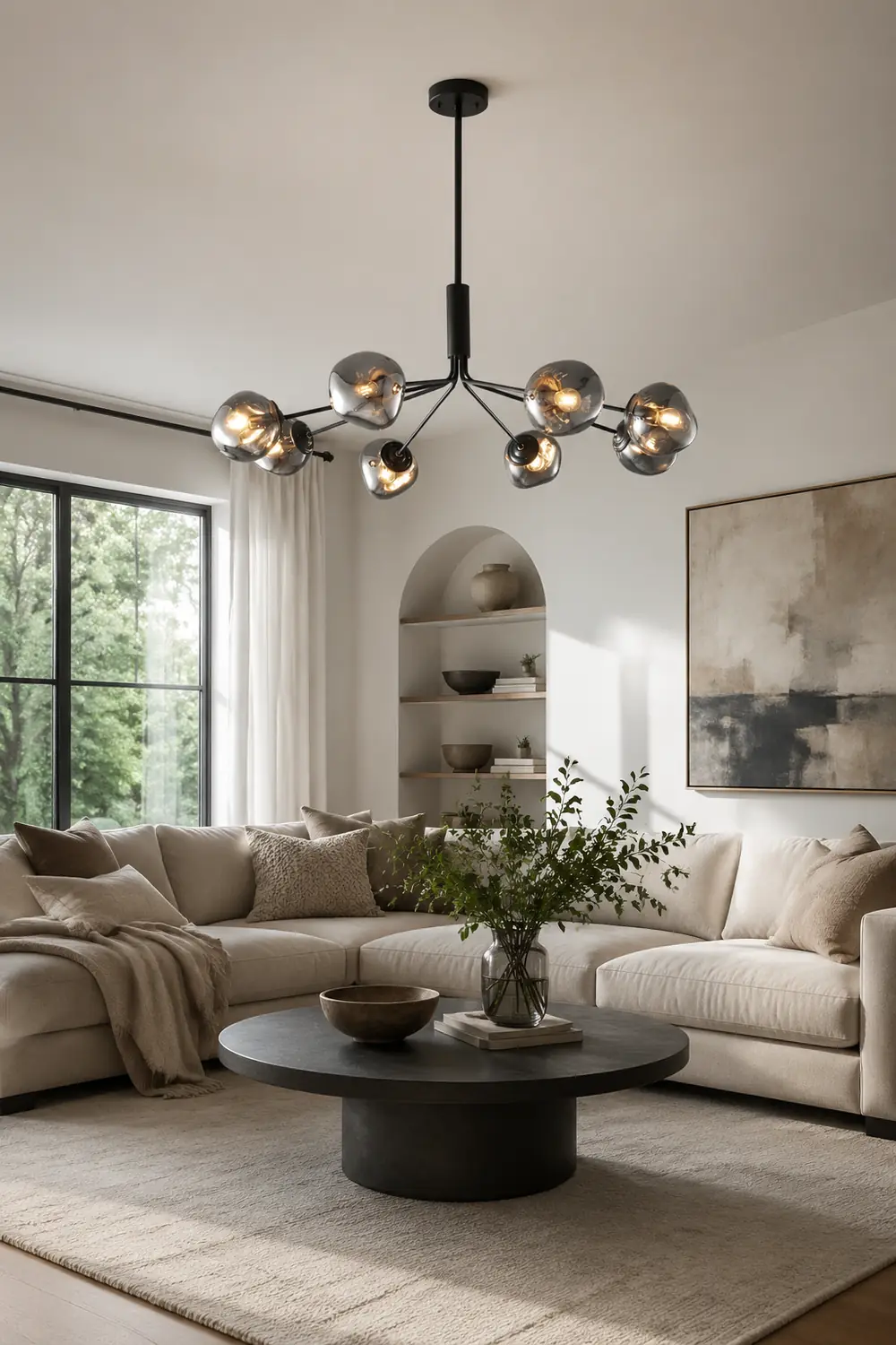 Modern Molecular Lava Glass Living Room Chandelier - Lumpaz
