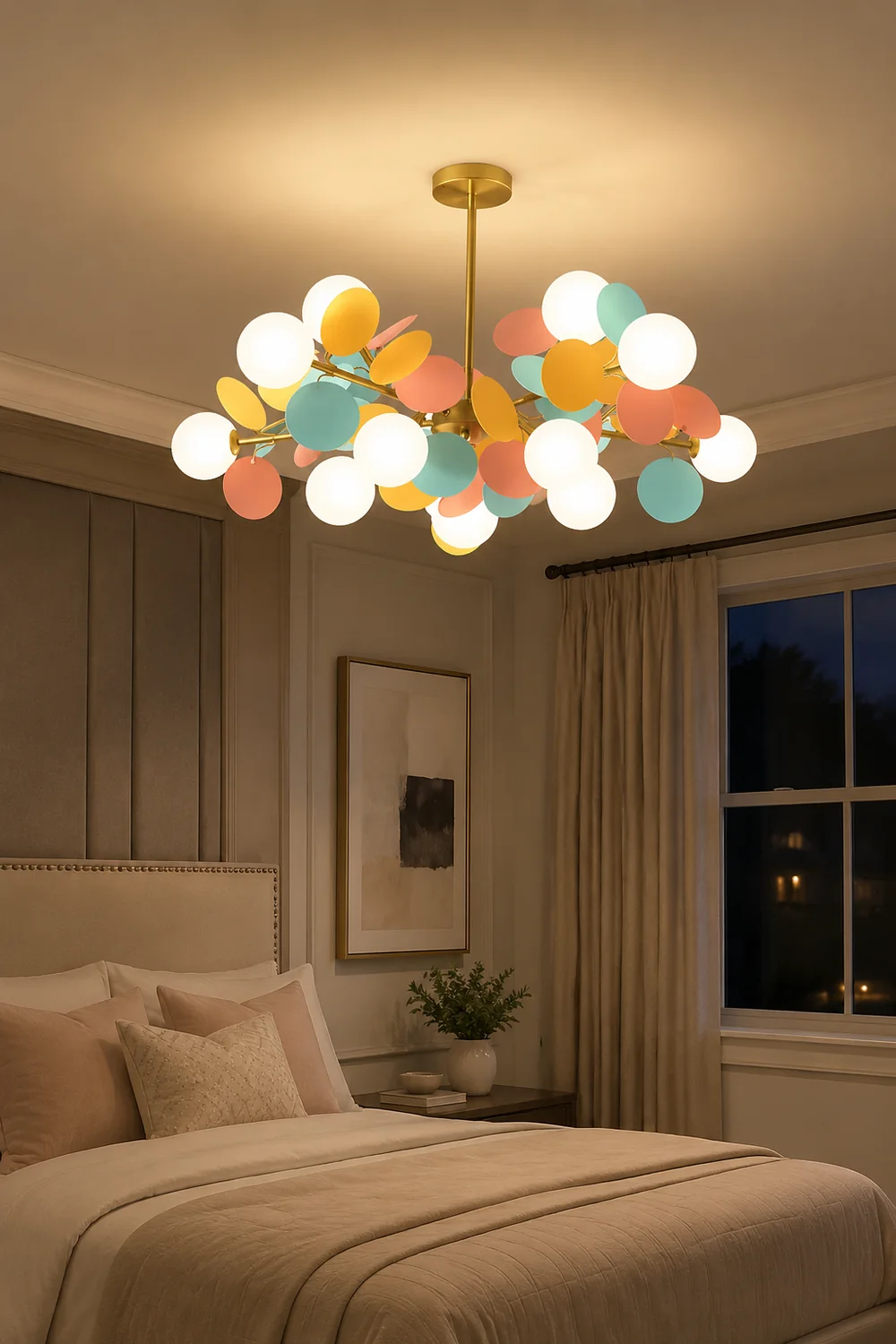 Nordic Multicolored Flower Branch Living Room Chandelier - Lumpaz