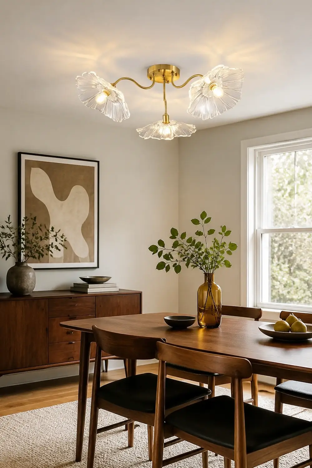 Vintage Lotus Leaf Glass Ceiling Light - Lumpaz