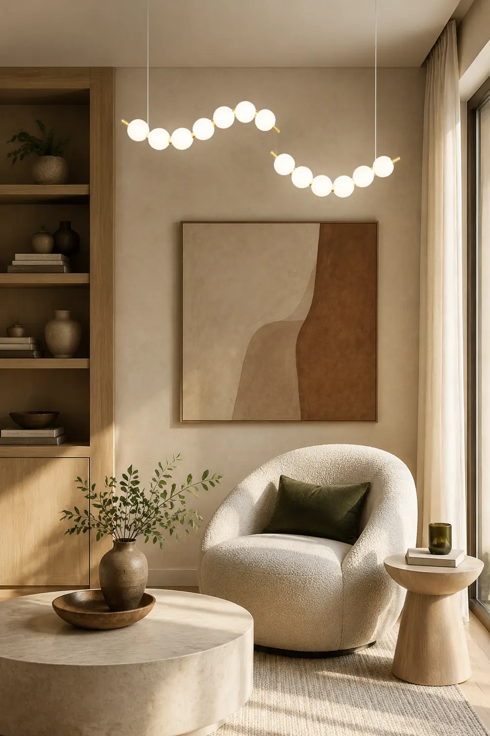 Creative Necklace String White Ball LED Pendant Lights - Lumpaz