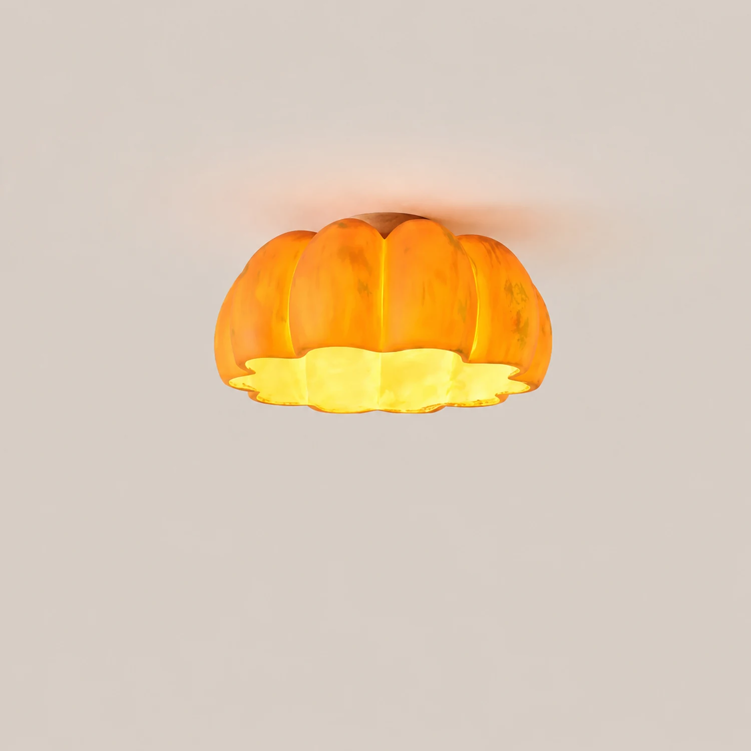 Yellow Pumpkin Ceiling Light - Lumpaz