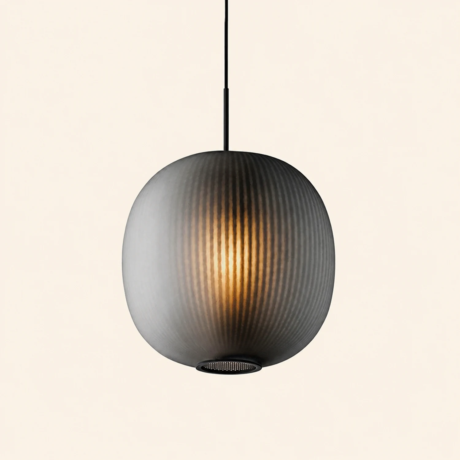 Retro Frosted Glass Lantern Pendant Light - Lumpaz