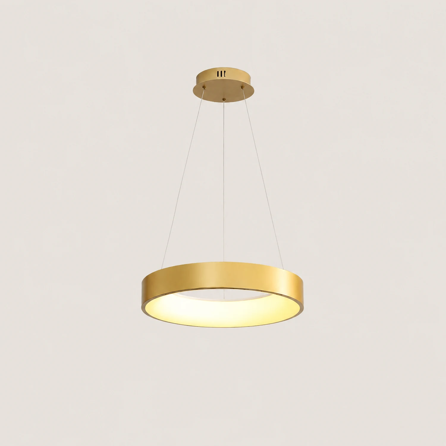 White LED Ribbed Hoop Pendant Ceiling Lights - Lumpaz