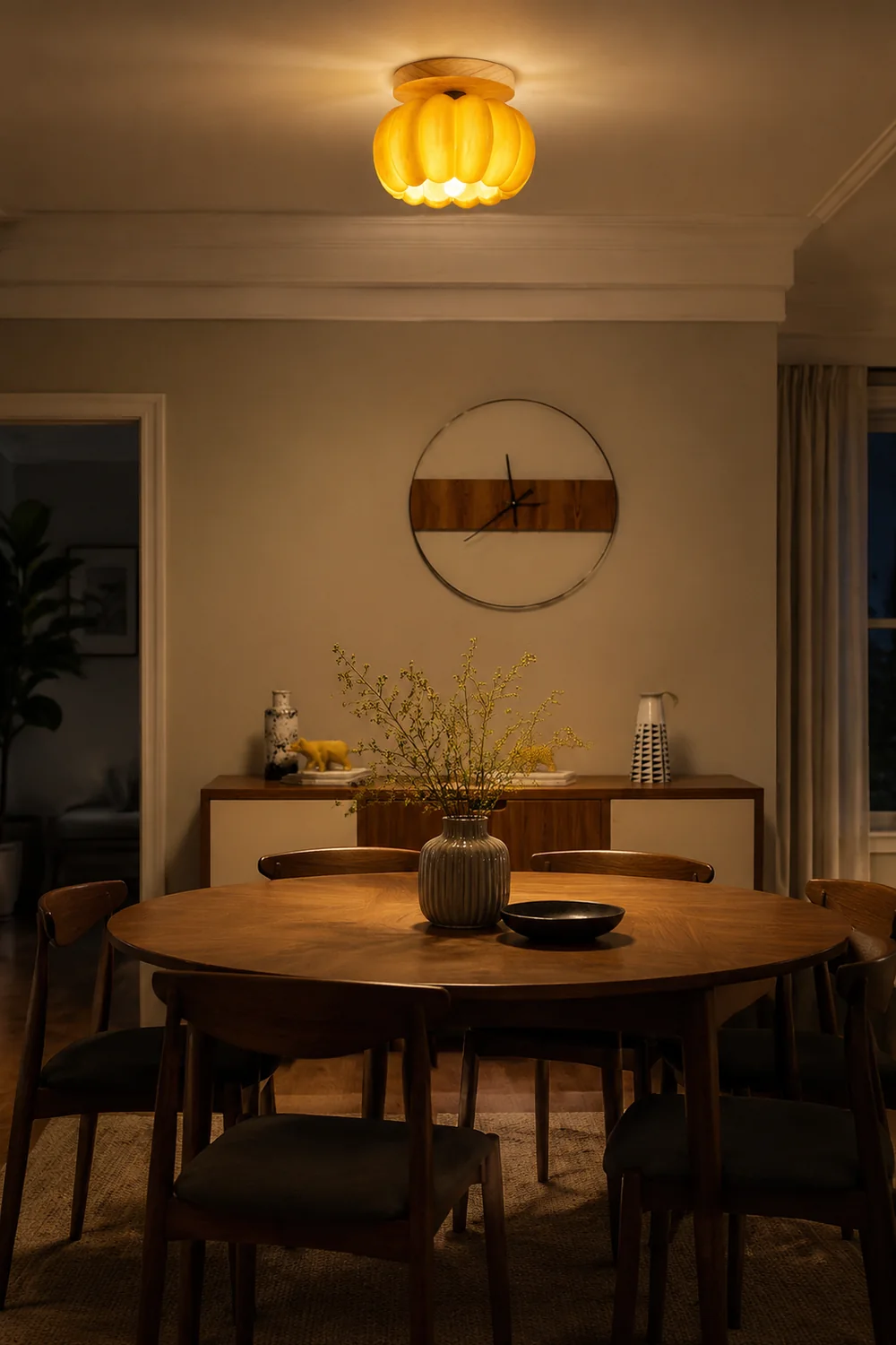 Yellow Pumpkin Ceiling Light - Lumpaz