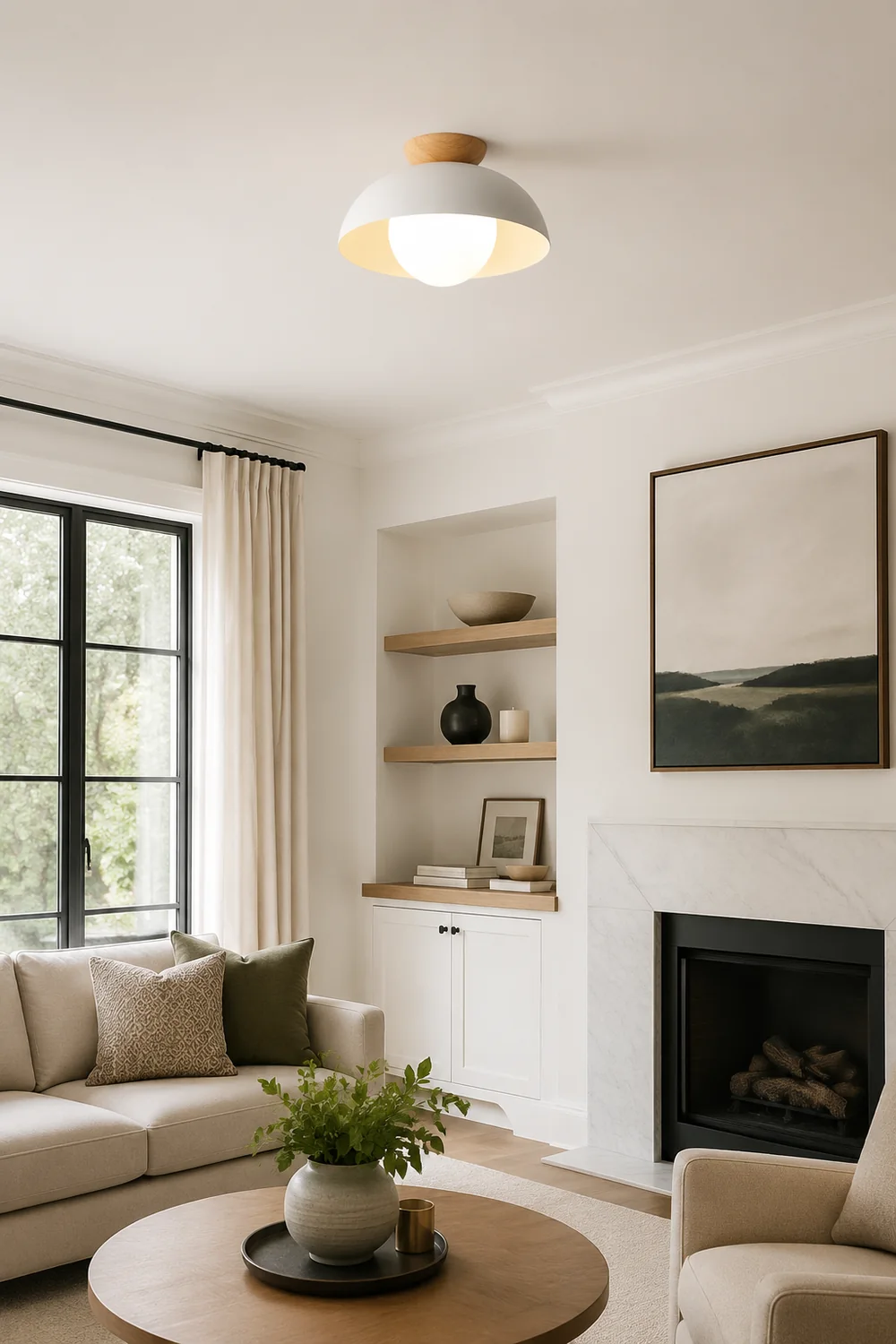 Minimalist Eco-friendly Metal Ceiling Light - Lumpaz