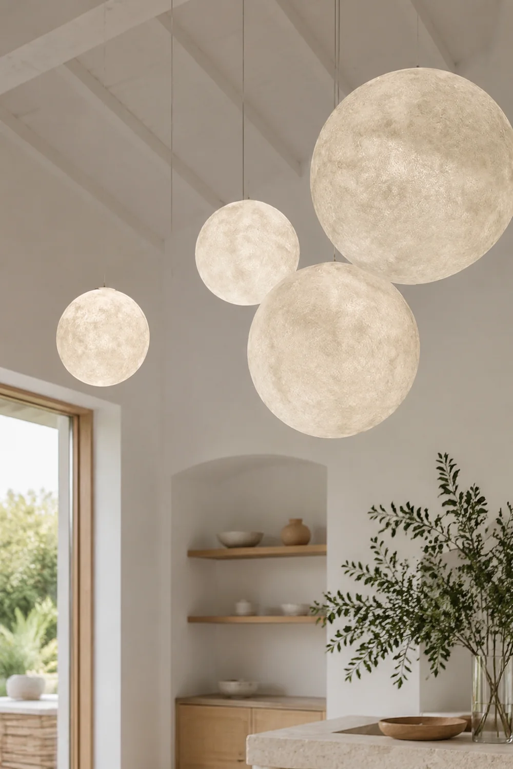 Creative Moon Pendant Light Ball Floor Lamp - Lumpaz