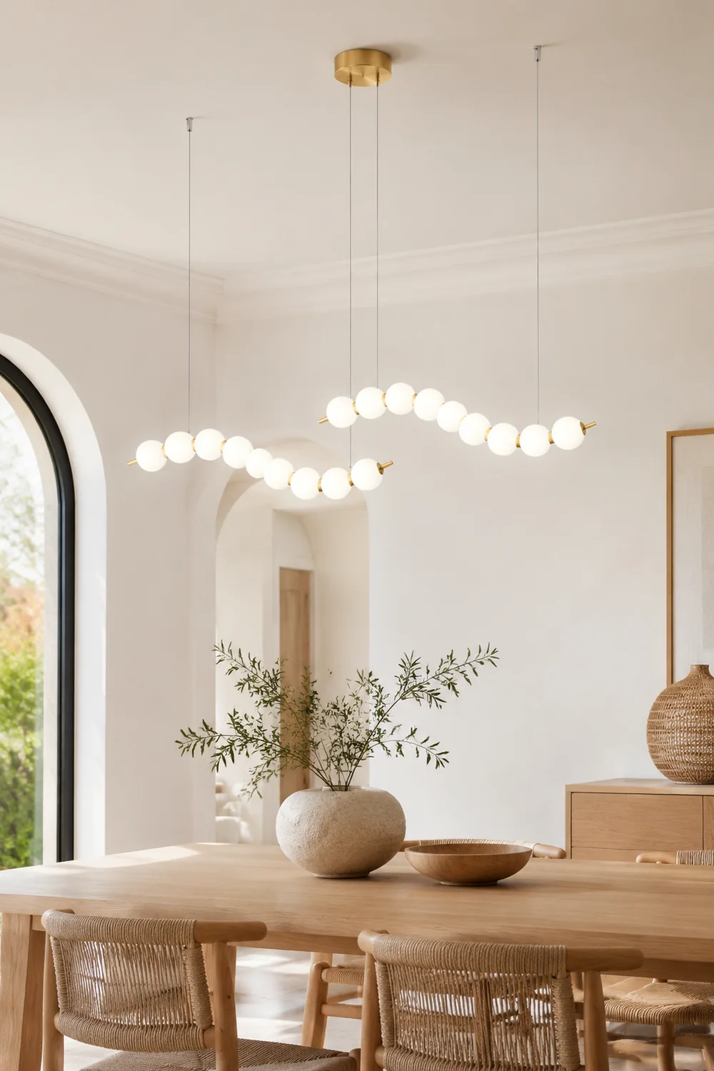 Creative Necklace String White Ball LED Pendant Lights - Lumpaz