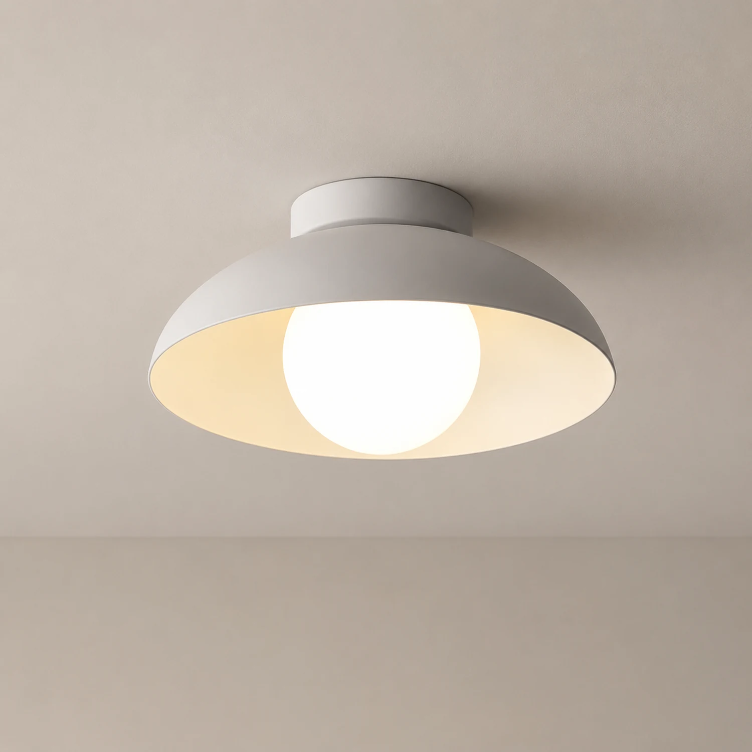 Contemporary Metal Semi Flush Ceiling Light for Hallway - Lumpaz
