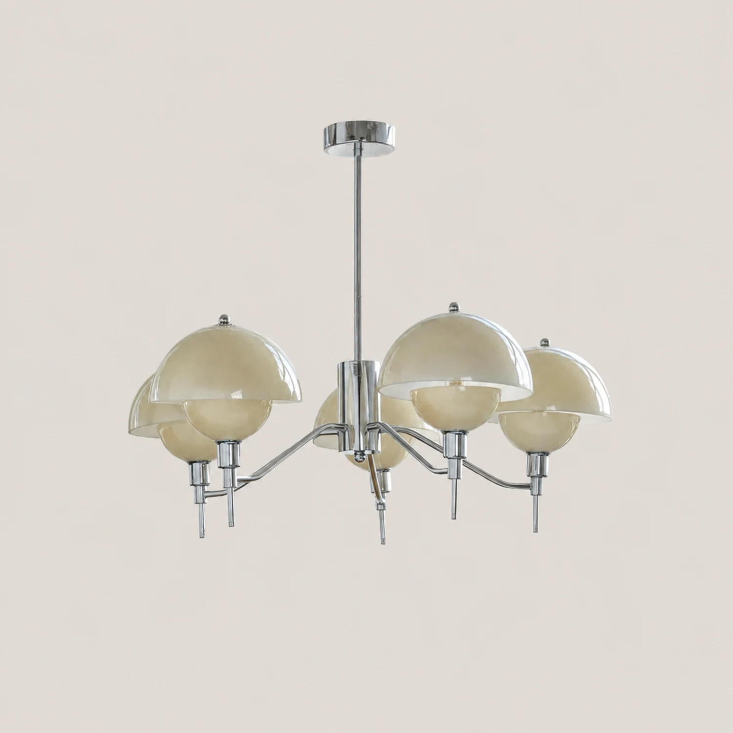 French White Cream Mushroom Chandelier - Lumpaz