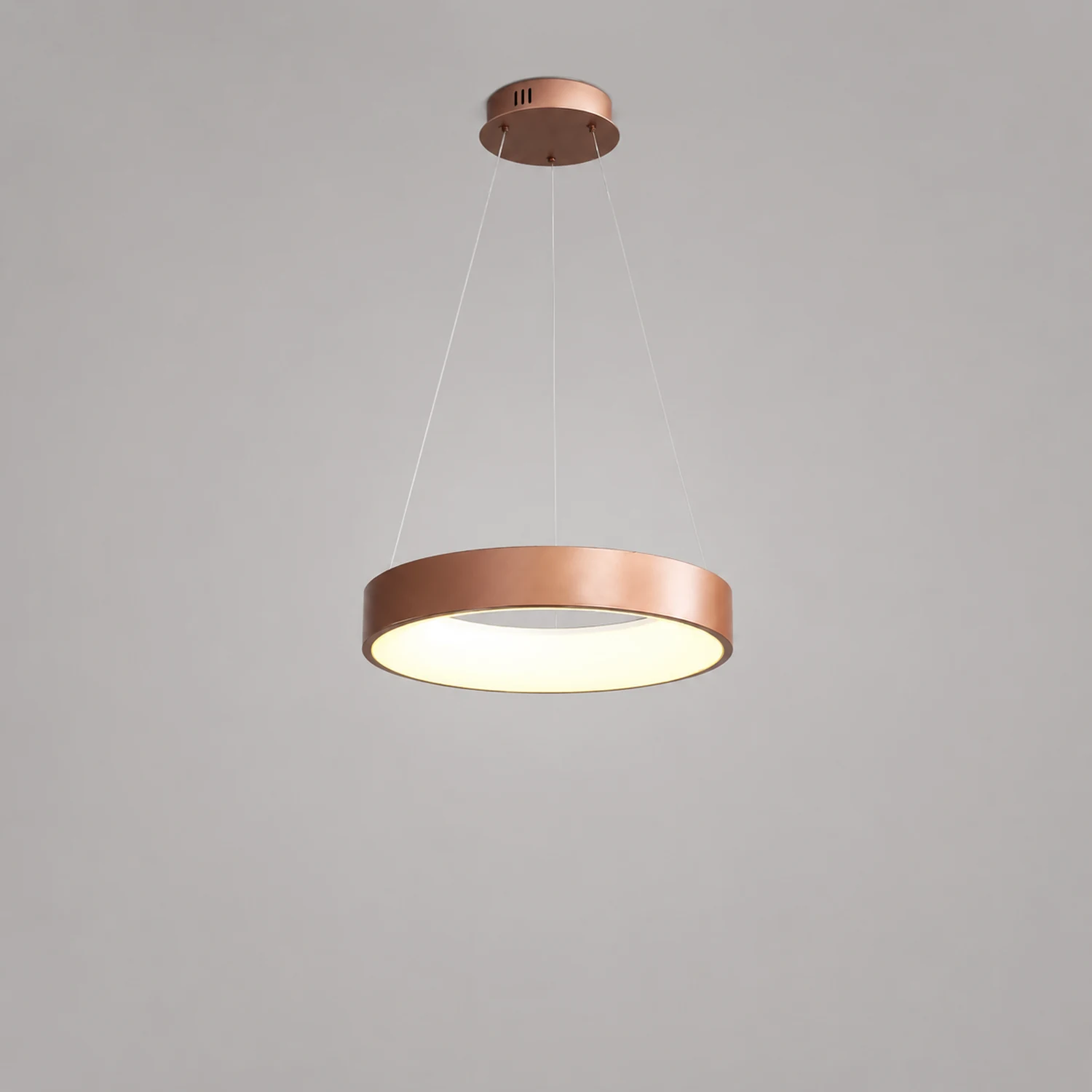 White LED Ribbed Hoop Pendant Ceiling Lights - Lumpaz