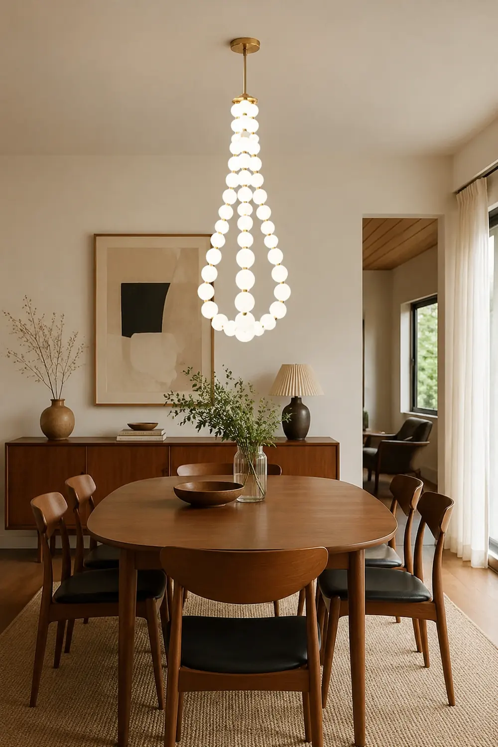 Art Deco White Bubble LED Chandelier For Staircase - Lumpaz