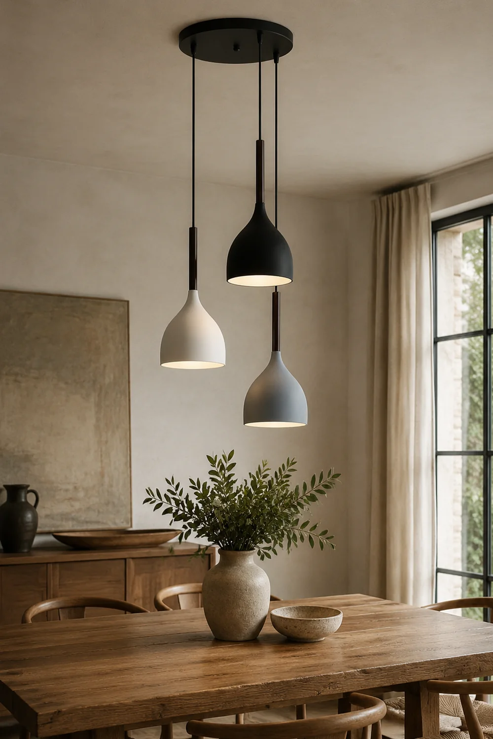 Modern Metal Triple Pendant Lights - Lumpaz