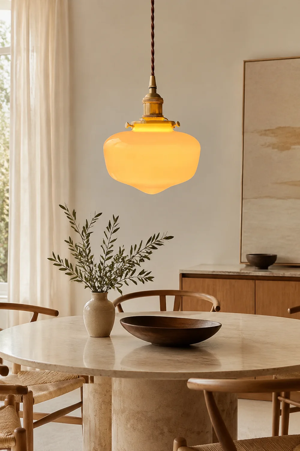 Retro Lantern Glass Pendant Hanging Light - Lumpaz