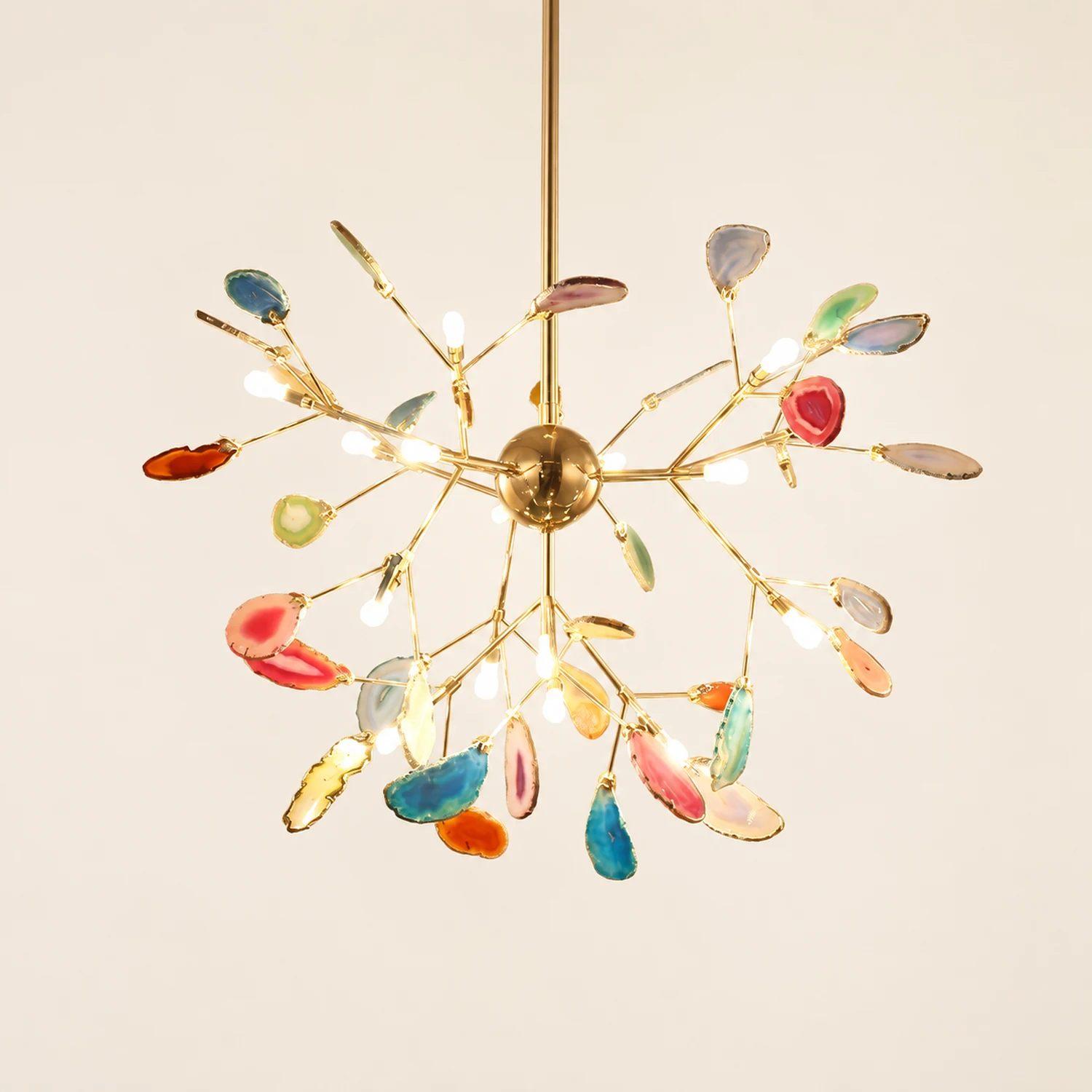 Nordic Creative Light Luxury Agate Stone Chandelier - Lumpaz